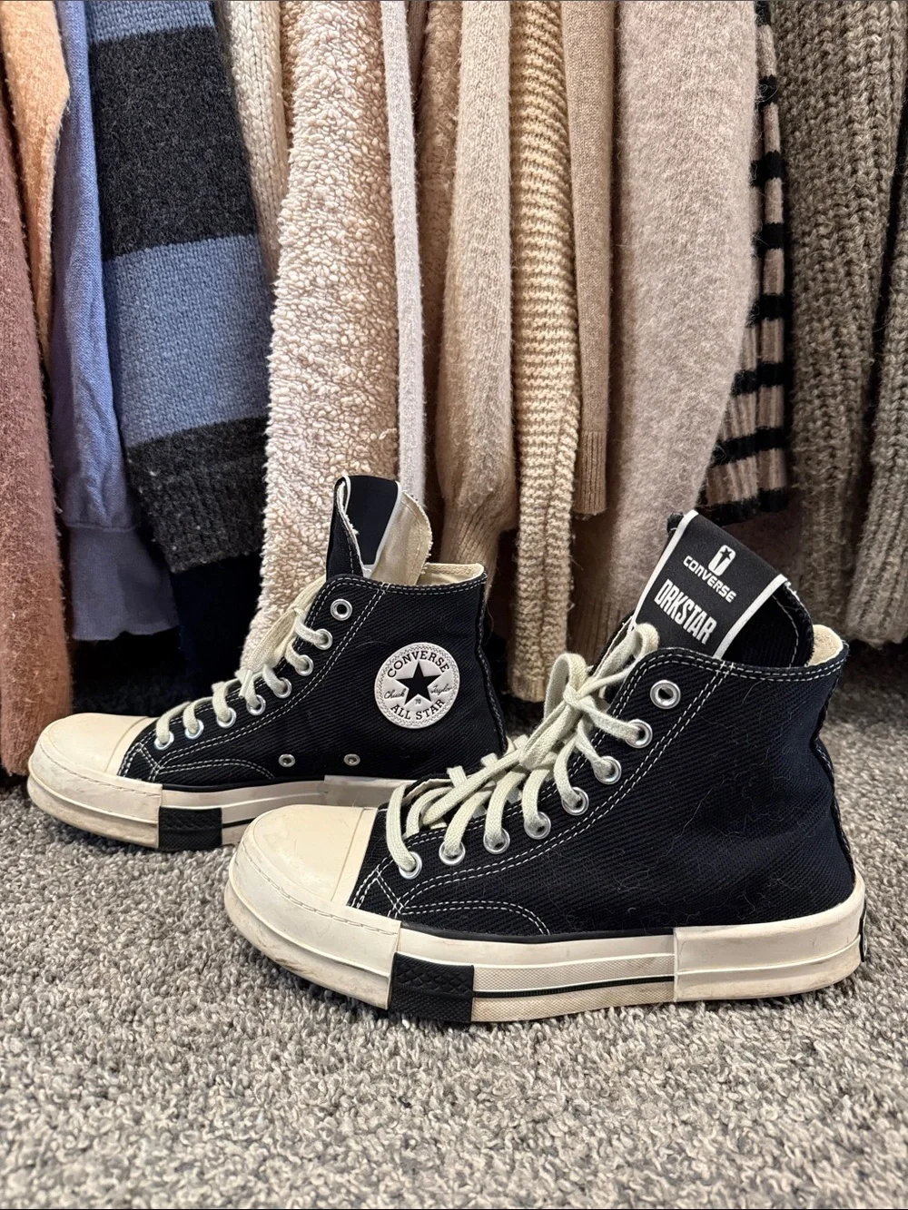Converse x Rick Owen’s DRKSHDW DRKSTAR High Sneakers